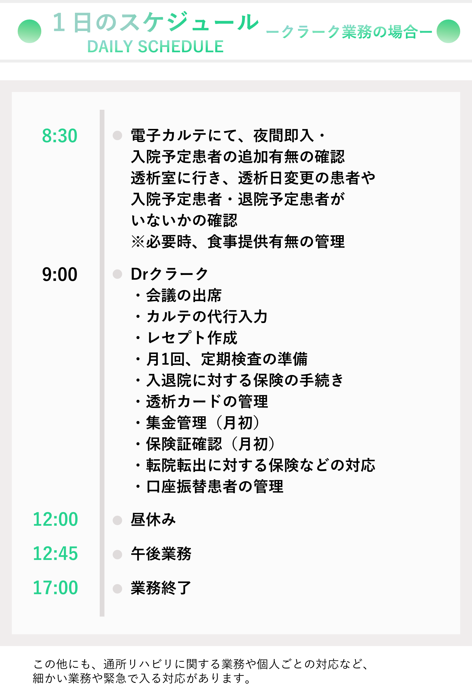 1日のスケジュール