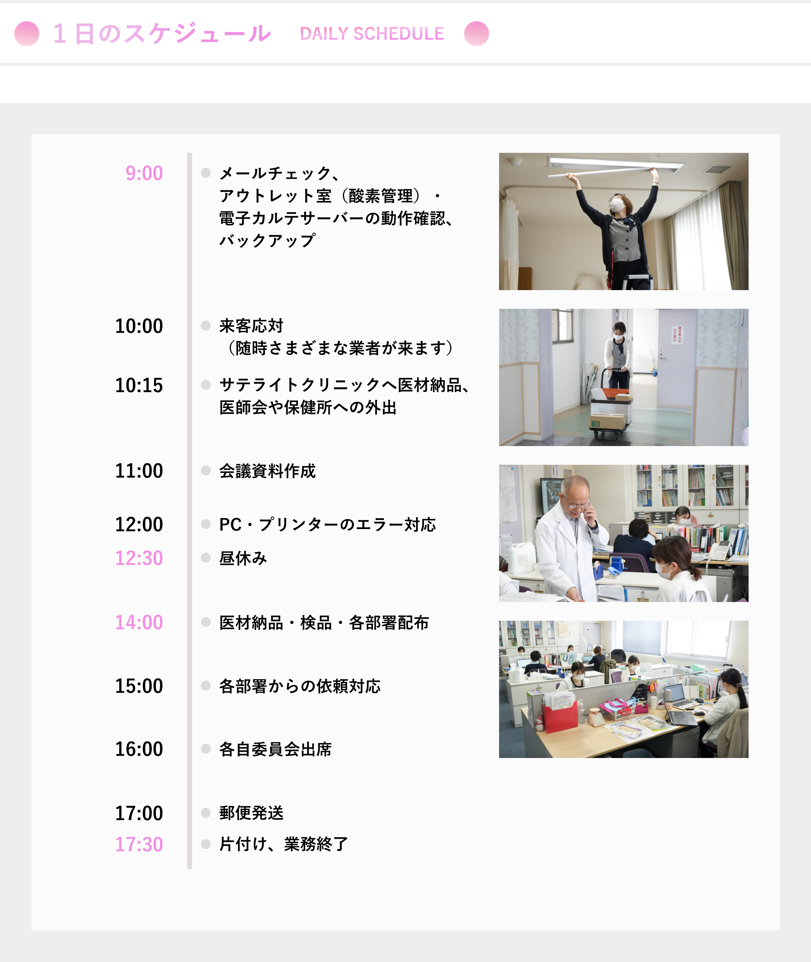 1日のスケジュール